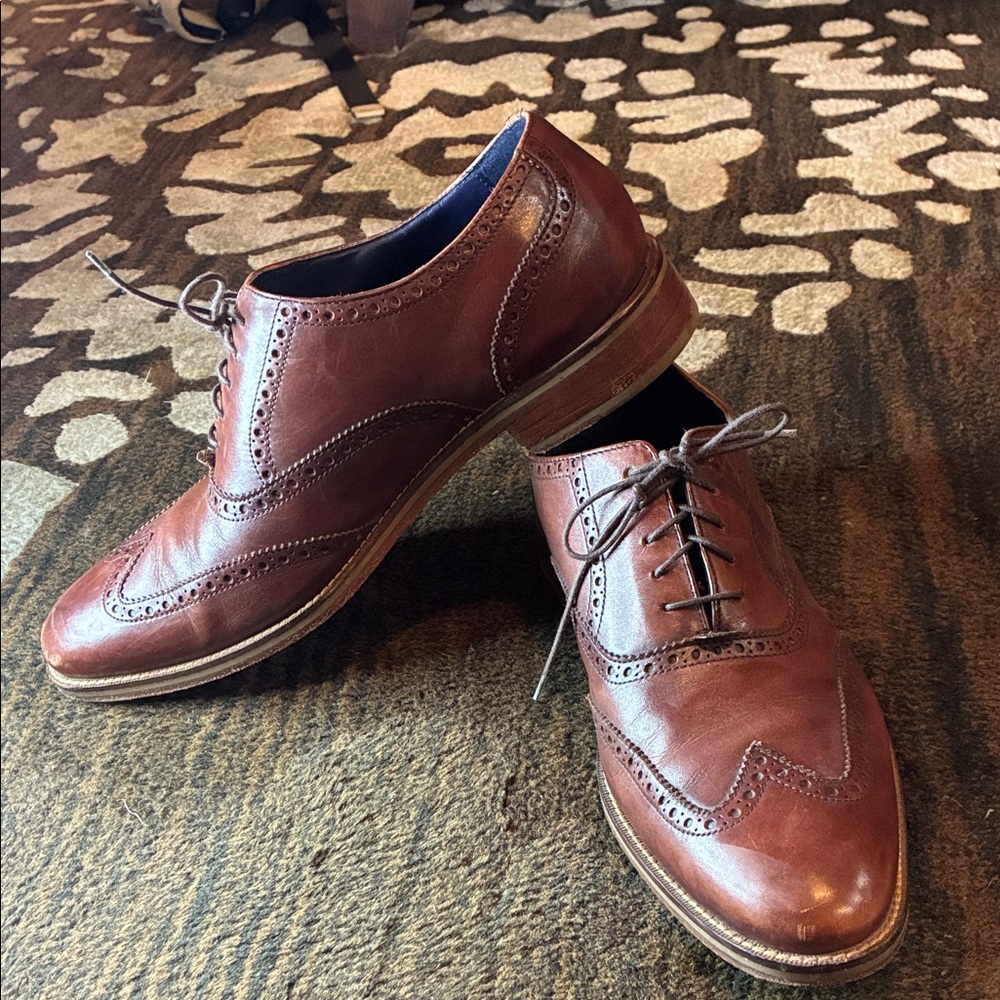 Cole Haan Chestnut Leather Men's Oxfords